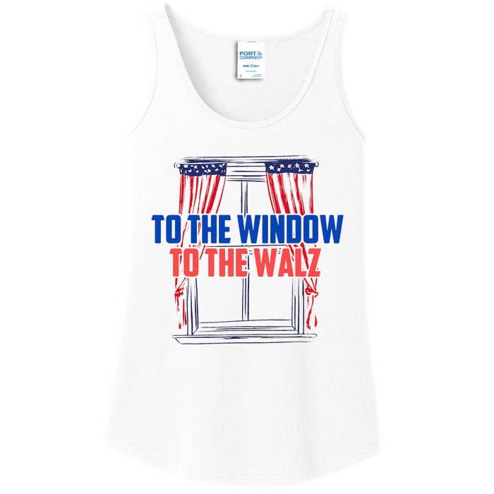 Window To The Walz Harris President Kamala Harris Waltz 2024 Ladies Essential Tank