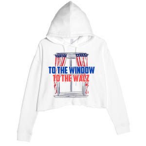 Window To The Walz Harris President Kamala Harris Waltz 2024 Crop Fleece Hoodie