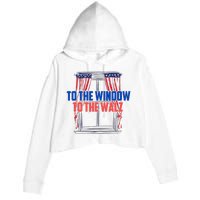 Window To The Walz Harris President Kamala Harris Waltz 2024 Crop Fleece Hoodie