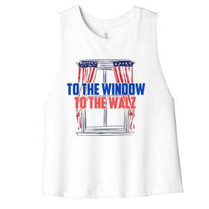 Window To The Walz Harris President Kamala Harris Waltz 2024 Women's Racerback Cropped Tank