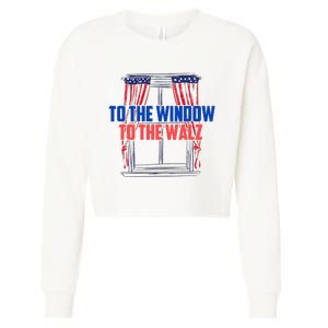 Window To The Walz Harris President Kamala Harris Waltz 2024 Cropped Pullover Crew