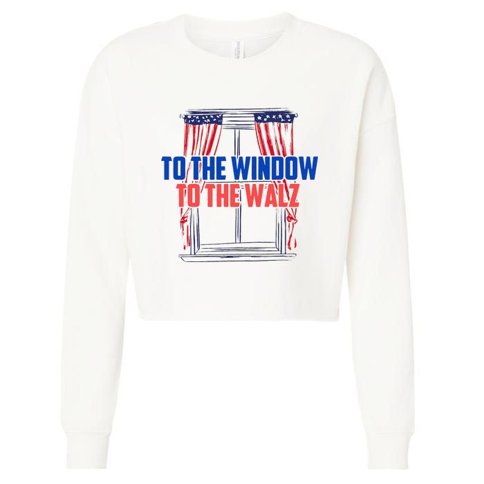 Window To The Walz Harris President Kamala Harris Waltz 2024 Cropped Pullover Crew