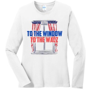 Window To The Walz Harris President Kamala Harris Waltz 2024 Ladies Long Sleeve Shirt