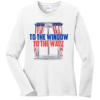 Window To The Walz Harris President Kamala Harris Waltz 2024 Ladies Long Sleeve Shirt