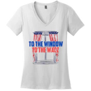 Window To The Walz Harris President Kamala Harris Waltz 2024 Women's V-Neck T-Shirt