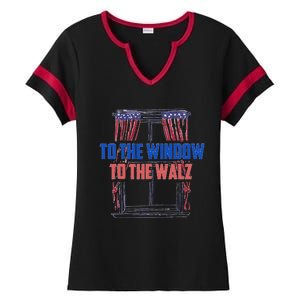 Window To The Walz Harris President Kamala Harris Waltz 2024 Ladies Halftime Notch Neck Tee