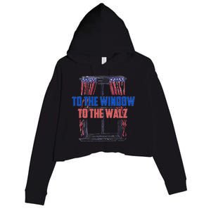 Window To The Walz Harris President Kamala Harris Waltz 2024 Crop Fleece Hoodie