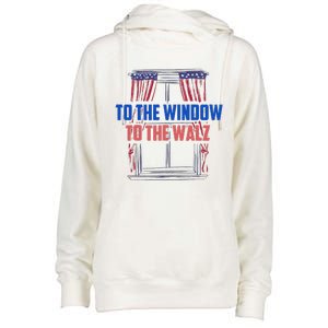 Window To The Walz Harris President Kamala Harris Waltz 2024 Womens Funnel Neck Pullover Hood