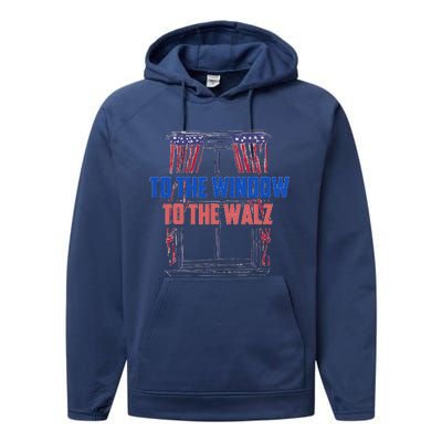 Window To The Walz Harris President Kamala Harris Waltz 2024 Performance Fleece Hoodie