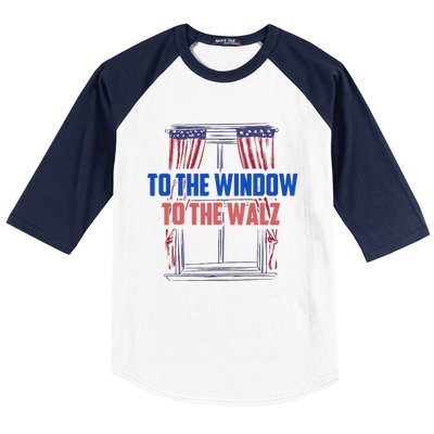 Window To The Walz Harris President Kamala Harris Waltz 2024 Baseball Sleeve Shirt