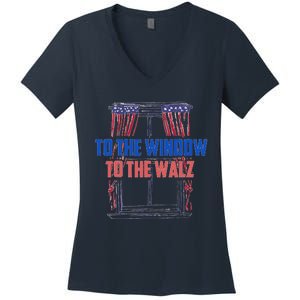 Window To The Walz Harris President Kamala Harris Waltz 2024 Women's V-Neck T-Shirt