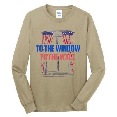 Window To The Walz Harris President Kamala Harris Waltz 2024 Tall Long Sleeve T-Shirt