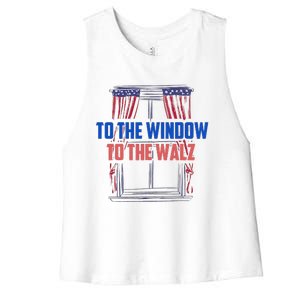 Window To The Walz Harris President Kamala Harris Waltz 2024 Women's Racerback Cropped Tank