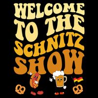 Welcome To The Schnitz Show Oktoberfest Retro Groovy 16oz Travel Tumbler