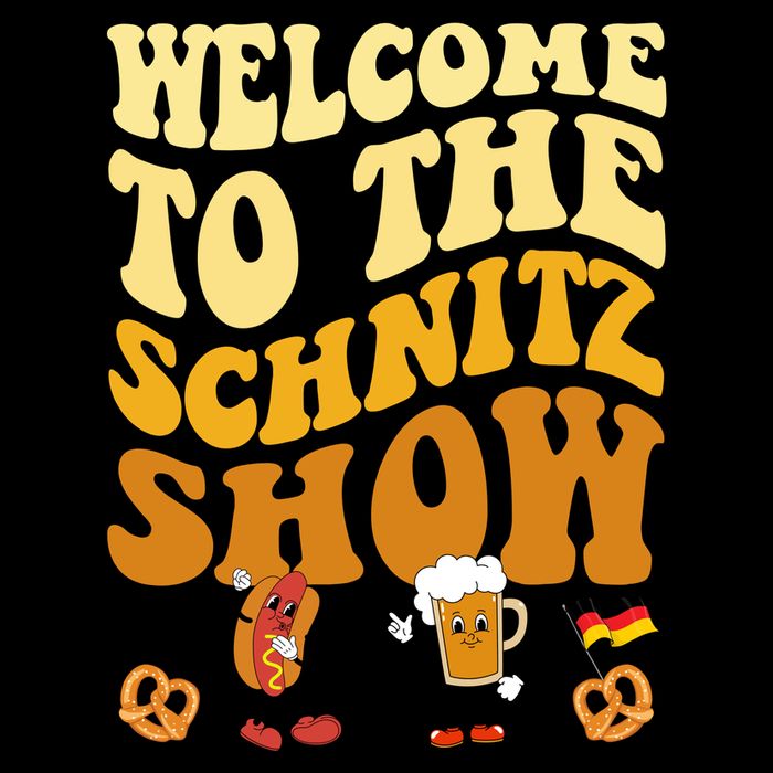 Welcome To The Schnitz Show Oktoberfest Retro Groovy 16oz Travel Tumbler