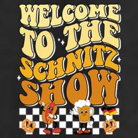 Welcome To The Schnitz Show Oktoberfest Retro Groovy 25L Jumbo Tote