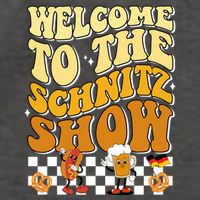 Welcome To The Schnitz Show Oktoberfest Retro Groovy Vector Backpack