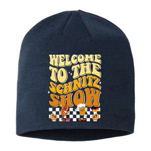 Welcome To The Schnitz Show Oktoberfest Retro Groovy Sustainable Beanie