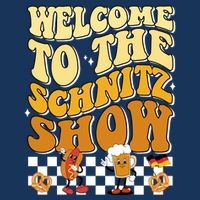 Welcome To The Schnitz Show Oktoberfest Retro Groovy Infant Baby Jersey Bodysuit