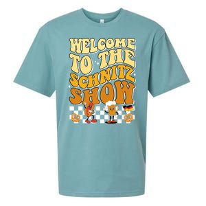 Welcome To The Schnitz Show Oktoberfest Retro Groovy Sueded Cloud Jersey T-Shirt