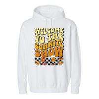 Welcome To The Schnitz Show Oktoberfest Retro Groovy Garment-Dyed Fleece Hoodie