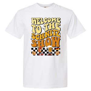 Welcome To The Schnitz Show Oktoberfest Retro Groovy Garment-Dyed Heavyweight T-Shirt