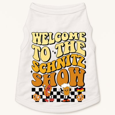 Welcome To The Schnitz Show Oktoberfest Retro Groovy Doggie Tank