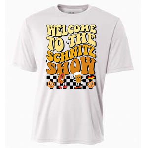 Welcome To The Schnitz Show Oktoberfest Retro Groovy Cooling Performance Crew T-Shirt