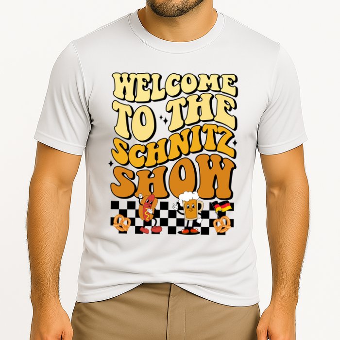 Welcome To The Schnitz Show Oktoberfest Retro Groovy Performance Shirt