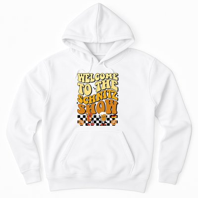 Welcome To The Schnitz Show Oktoberfest Retro Groovy Hoodie