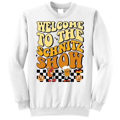 Welcome To The Schnitz Show Oktoberfest Retro Groovy Sweatshirt