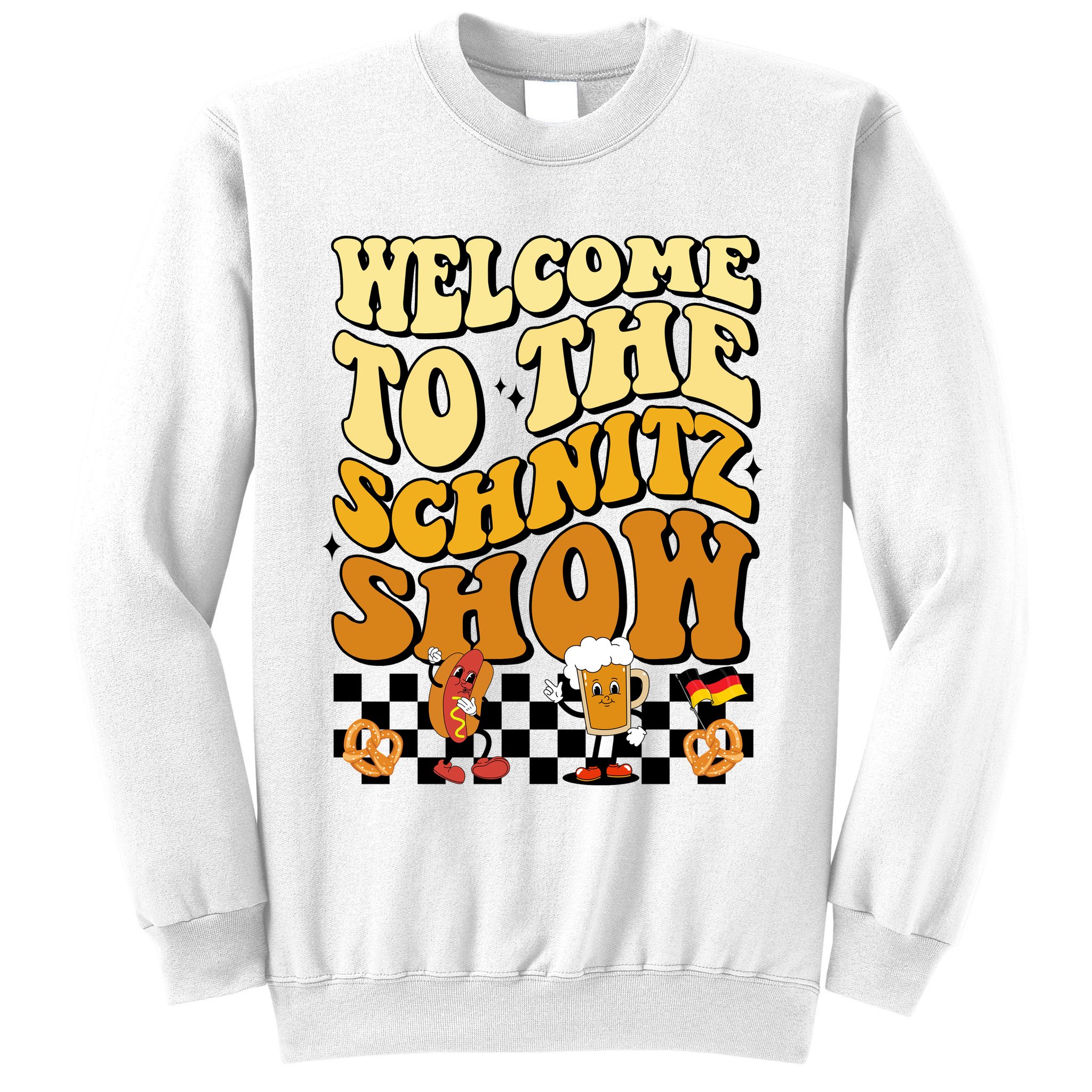 Welcome To The Schnitz Show Oktoberfest Retro Groovy Sweatshirt