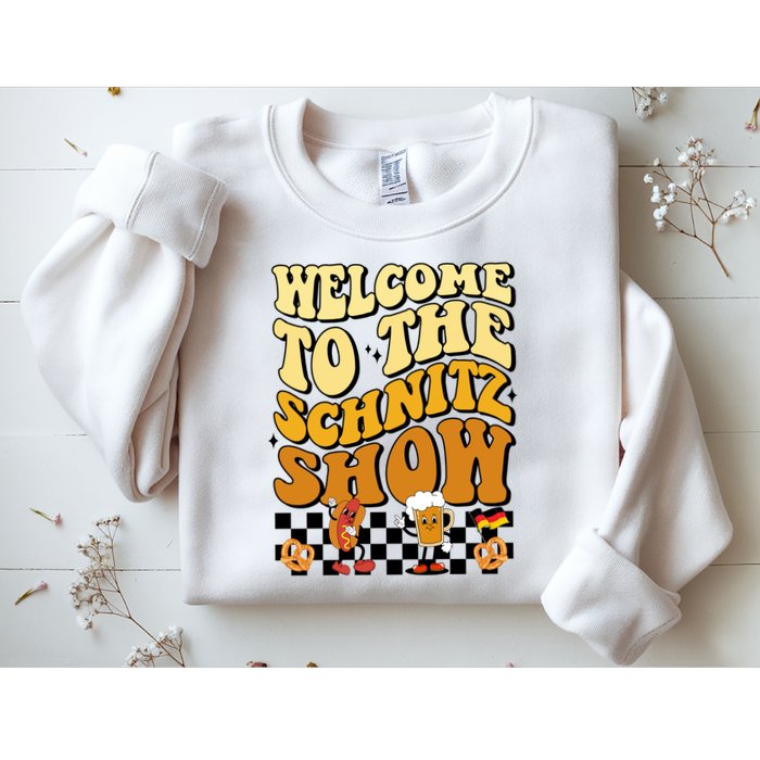Welcome To The Schnitz Show Oktoberfest Retro Groovy Sweatshirt