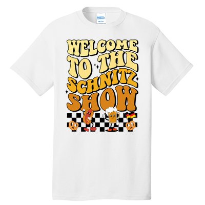 Welcome To The Schnitz Show Oktoberfest Retro Groovy Tall T-Shirt