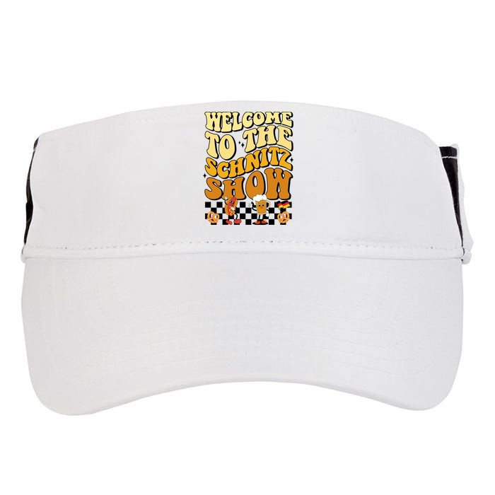 Welcome To The Schnitz Show Oktoberfest Retro Groovy Adult Drive Performance Visor