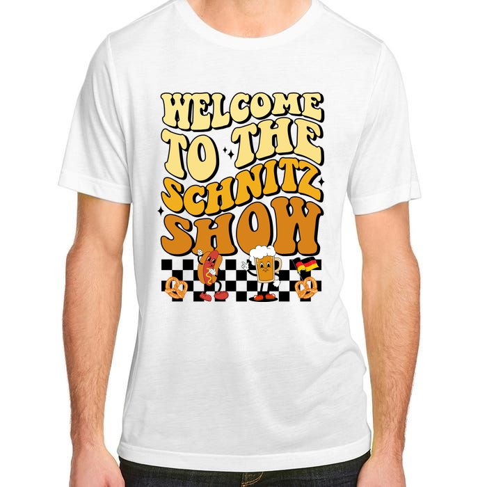 Welcome To The Schnitz Show Oktoberfest Retro Groovy Adult ChromaSoft Performance T-Shirt