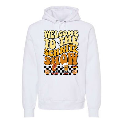 Welcome To The Schnitz Show Oktoberfest Retro Groovy Premium Hoodie