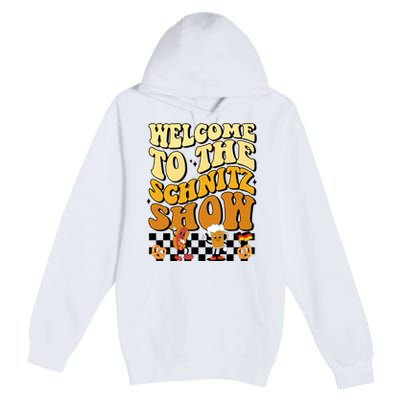 Welcome To The Schnitz Show Oktoberfest Retro Groovy Premium Pullover Hoodie