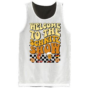 Welcome To The Schnitz Show Oktoberfest Retro Groovy Mesh Reversible Basketball Jersey Tank