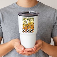Welcome To The Schnitz Show Oktoberfest Retro Groovy Tumbler