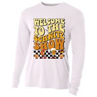 Welcome To The Schnitz Show Oktoberfest Retro Groovy Cooling Performance Long Sleeve Crew