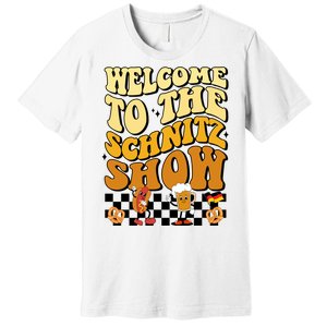 Welcome To The Schnitz Show Oktoberfest Retro Groovy Premium T-Shirt