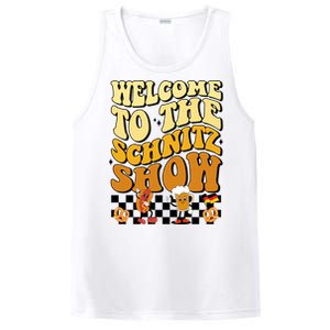 Welcome To The Schnitz Show Oktoberfest Retro Groovy PosiCharge Competitor Tank