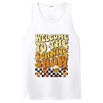 Welcome To The Schnitz Show Oktoberfest Retro Groovy PosiCharge Competitor Tank