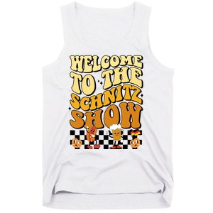 Welcome To The Schnitz Show Oktoberfest Retro Groovy Tank Top