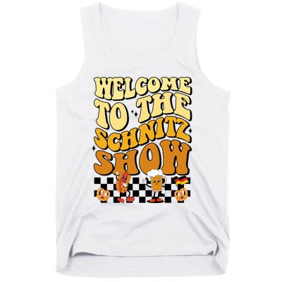 Welcome To The Schnitz Show Oktoberfest Retro Groovy Tank Top