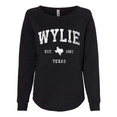 Wylie Texas Tx Vintage Athletic Sports Design Womens California Wash Sweatshirt