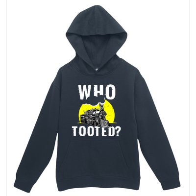 Who Tooted Train Lover Gift Model Railroad Conductor Urban Pullover Hoodie