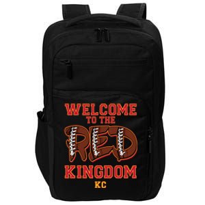 Welcome To The Red Kingdom Kansas City Football Sports Fan Impact Tech Backpack