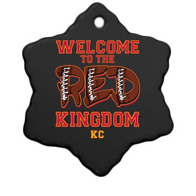 Welcome To The Red Kingdom Kansas City Football Sports Fan Ceramic Star Ornament